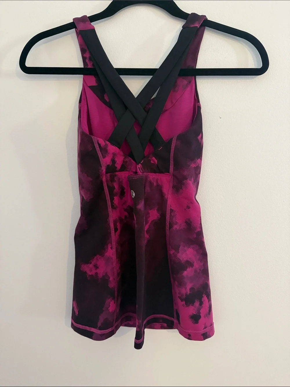 lululemon athletica Magenta & Black Crisscross Sports Tank